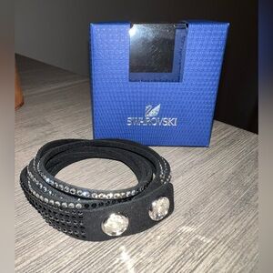Swarovski Black and Silver Crystal Wrap Bracelet